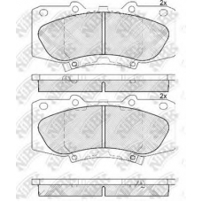 PN0548 NiBK Комплект тормозных колодок, дисковый тормоз