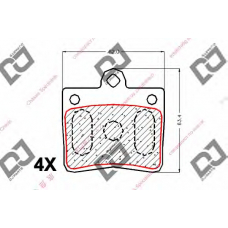 BP1866 DJ PARTS Комплект тормозных колодок, дисковый тормоз