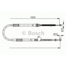 1 987 477 545 BOSCH Трос, стояночная тормозная система