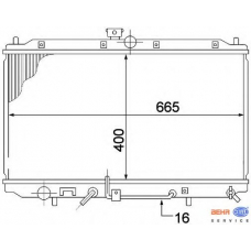 8MK 376 770-111 HELLA Радиатор, охлаждение двигателя