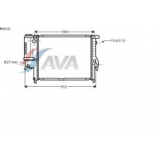 BW2121 AVA Радиатор, охлаждение двигателя