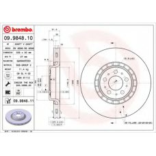 09.9848.11 BREMBO Тормозной диск