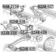 SZAB-028 FEBEST Втулка, рычаг колесной подвески