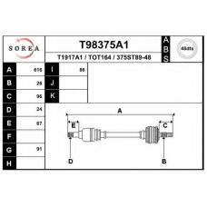 T98375A1 EAI Приводной вал