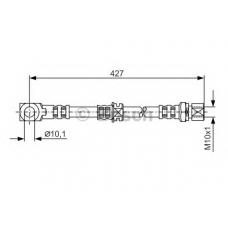 1 987 476 690 BOSCH Тормозной шланг