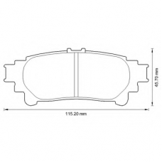 572656B BENDIX Комплект тормозных колодок, дисковый тормоз