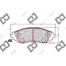 BP1512 DJ PARTS Комплект тормозных колодок, дисковый тормоз