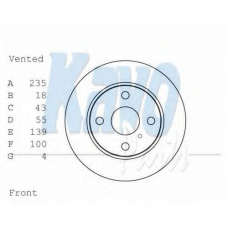 BR-9443 KAVO PARTS Тормозной диск