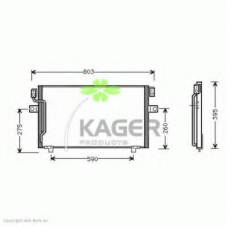 94-6145 KAGER Конденсатор, кондиционер