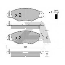 BPPE-1006 AISIN Комплект тормозных колодок, дисковый тормоз