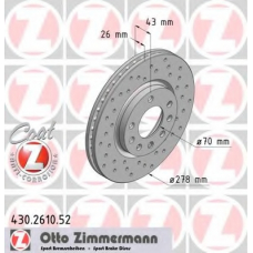 430.2610.52 ZIMMERMANN Тормозной диск