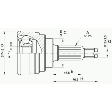 CVJ5352.10 OPEN PARTS Шарнирный комплект, приводной вал