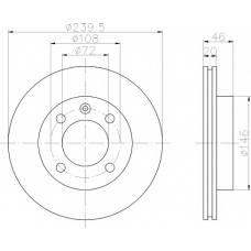 8DD 355 100-711 HELLA PAGID Тормозной диск