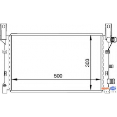 8MK 376 713-411 HELLA Радиатор, охлаждение двигателя