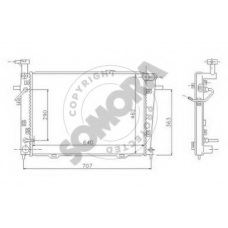 136540 SOMORA Радиатор, охлаждение двигателя