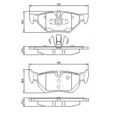 0 986 494 061 BOSCH Комплект тормозных колодок, дисковый тормоз