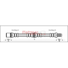 4112276 METZGER Тормозной шланг