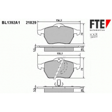 BL1392A1 FTE Комплект тормозных колодок, дисковый тормоз