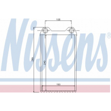 70226 NISSENS Теплообменник, отопление салона