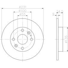 8DD 355 106-471 HELLA PAGID Тормозной диск