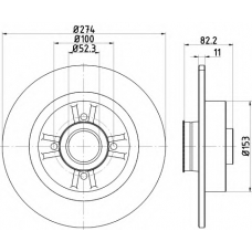 8DD 355 116-861 HELLA PAGID Тормозной диск