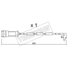 SU.091 TRUSTING Сигнализатор, износ тормозных колодок