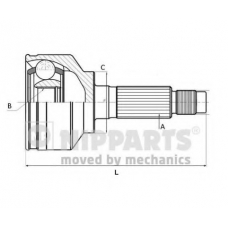 N2820530 NIPPARTS Шарнирный комплект, приводной вал