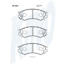 BP-6564 KAVO PARTS Комплект тормозных колодок, дисковый тормоз