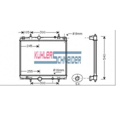 0700651 KUHLER SCHNEIDER Радиатор, охлаждение двигател