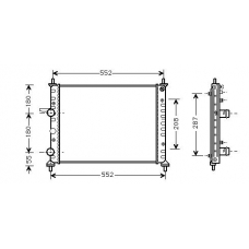 FT2249 AVA Радиатор, охлаждение двигателя
