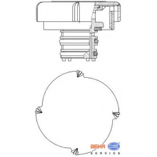 8MY 376 743-451 HELLA Крышка, резервуар охлаждающей жидкости