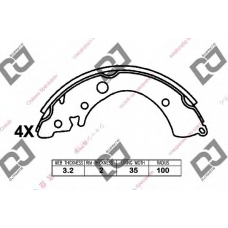 BS1327 DJ PARTS Комплект тормозных колодок