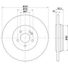 8DD 355 122-091 HELLA PAGID Тормозной диск