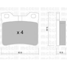 22-0192-1 METELLI Комплект тормозных колодок, дисковый тормоз