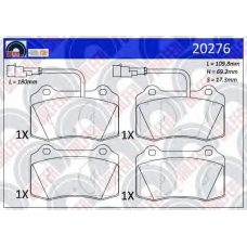 20276 GALFER Комплект тормозных колодок, дисковый тормоз