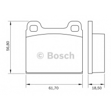 0 986 BB0 255 BOSCH Комплект тормозных колодок, дисковый тормоз