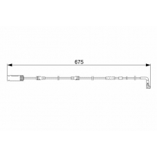 1 987 473 051 BOSCH Сигнализатор, износ тормозных колодок