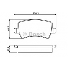 0 986 494 248 BOSCH Комплект тормозных колодок, дисковый тормоз