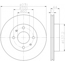 8DD 355 115-651 HELLA PAGID Тормозной диск