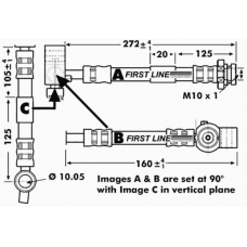 FBH7149 FIRST LINE Тормозной шланг