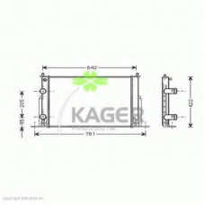 31-0438 KAGER Радиатор, охлаждение двигателя