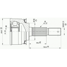 CVJ5308.10 OPEN PARTS Шарнирный комплект, приводной вал