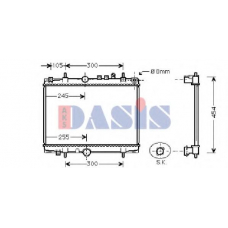 160074N AKS DASIS Радиатор, охлаждение двигателя