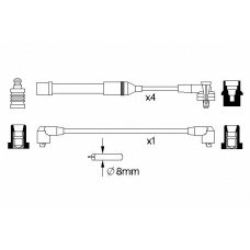 0 986 357 051 BOSCH Комплект проводов зажигания