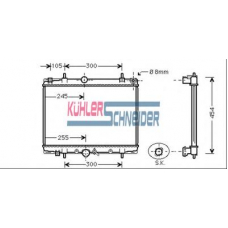 0718201 KUHLER SCHNEIDER Радиатор, охлаждение двигател