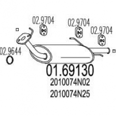 01.69130 MTS Глушитель выхлопных газов конечный