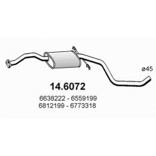 14.6072 ASSO Средний глушитель выхлопных газов
