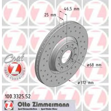 100.3325.52 ZIMMERMANN Тормозной диск