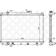 10-25180-SX STELLOX Радиатор, охлаждение двигателя