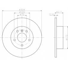 8DD 355 121-892 HELLA PAGID Тормозной диск